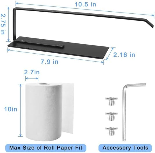 Paper Towel Holder, Magnetic Paper Towel Holder for Fridge, Toilet Paper Roll Holder Magnet Towel Rack Wall Mount Fridge Organizer for Paper Towels Rolls Bathroom Pantry RV Kitchen Storage