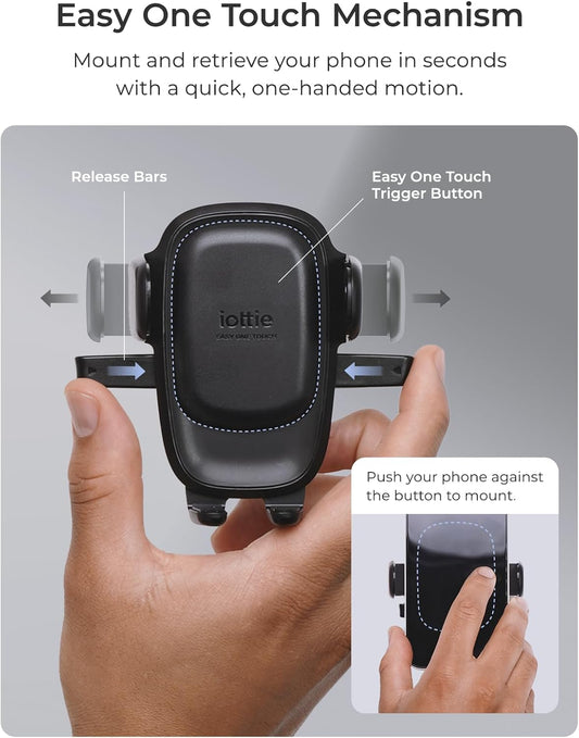iOttie Easy One Touch Advanced Universal Car Mount Dashboard & Windshield Suction Cup Phone Holder for iPhone, Samsung, Google, All Smartphones