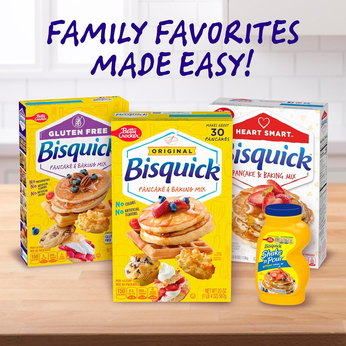 Betty Crocker Bisquick Pancake and Baking Mix, Original, Makes About 60 Pancakes, 40 oz