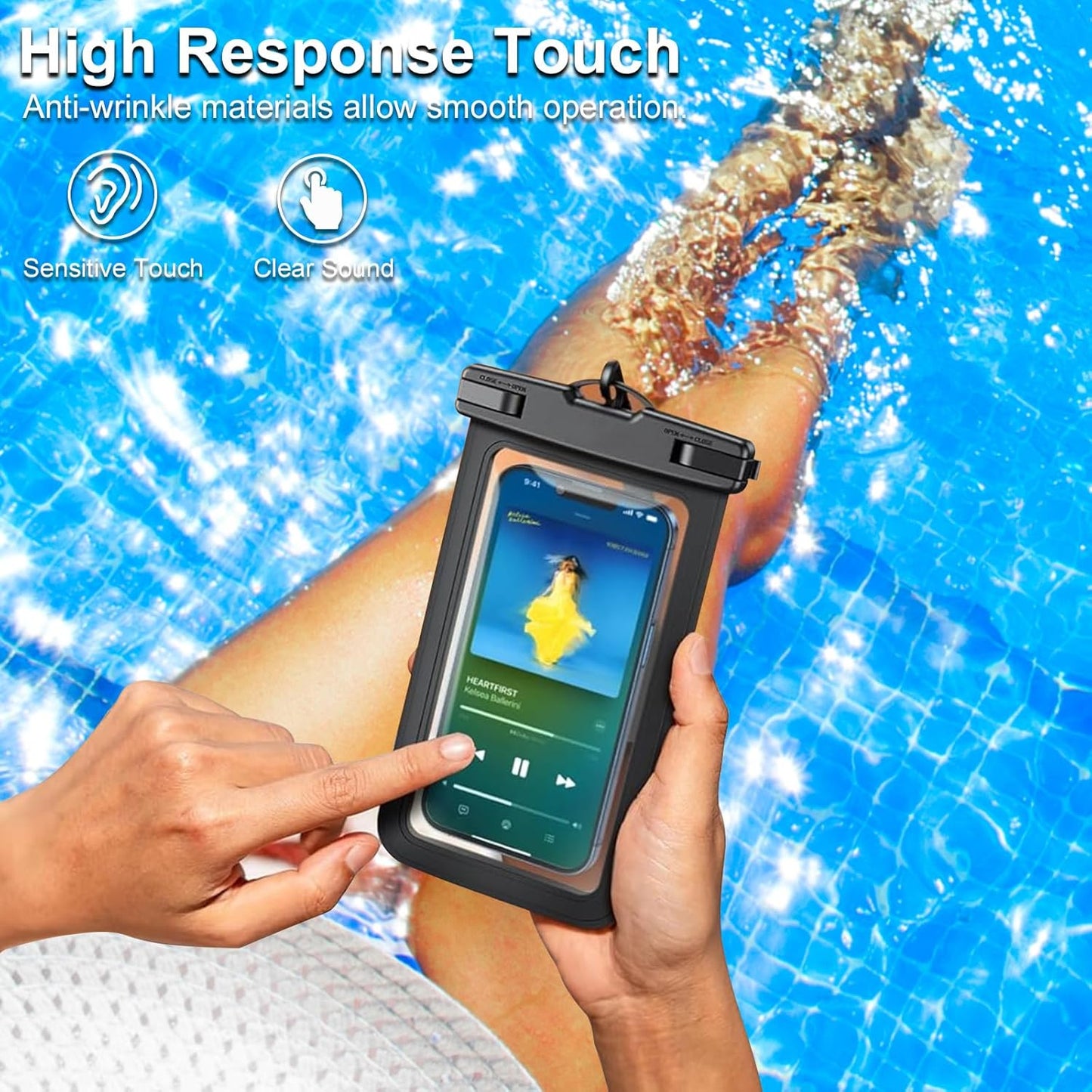 Famoby Up to 8.3" 5 Pack Multicolor Universal Waterproof Phone Pouch, Phone Waterproof Case Dry Bag,Protection Level: IP68,Outdoor Sports for Apple iPhone,Samsung