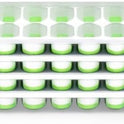 Ice Cube Tray with Lid, 4 Packs 56 Cubes Durable Stackable Ice Cube Trays for Freezer with Removable Lids, Easy-Release Plastic & Silicone Ice Tray for Cocktail, Coffee