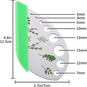 Herb Stripper, Jiaedge Green 9 holes Stainless Steel Kitchen Herbs Leaf Stripping Tool, Metal Herb Peeler for Kale, Collard Greens, Thyme, Basil, Rosemary Stripper