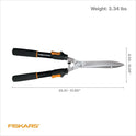 Fiskars Power-Lever Hedge Shears - 25"-33" Extendable Handle - Plant Cutting Scissors - Yard and Garden Tools - Orange/Black