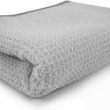 Chemical Guys Waffle Weave Gray Matter Microfiber Drying Towel - 25" x 36", 70/30 Blend Microfiber Towel with Silk Edging for Scratch-Free Car Drying, Ultra Absorbent and Safe for All Surfaces