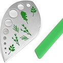 Herb Stripper, Jiaedge Green 9 holes Stainless Steel Kitchen Herbs Leaf Stripping Tool, Metal Herb Peeler for Kale, Collard Greens, Thyme, Basil, Rosemary Stripper