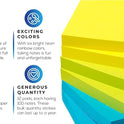 Sticky Notes 3x3 Inch, 6 Bright Color Sticky Pads, 100 Sheets Each, Super Sticky Notes with Strong Adhesive Office Supplies for Desk, School & Daily Planning