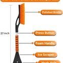 Snow Brush & Ice Scraper, 27'', Ice Scrapers for Car Windshield, Detachable Snow Removal Tool with Ergonomic Foam Grip for Cars, Suvs, Trucks