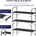 Kitsure Shoe Rack for Closet, Sturdy Shoe Storage for Entryway, Space-Saving Shoe Rack Small and Shoe Shelf, 27.6" Wide, Black