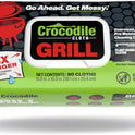 Crocodile Cloth Grill - 80 (15" x 10") Plant-based Cleaning Wipes. Safe on Skin & Multiple Surfaces. Infused with Aloe & Vitamin E. Large, Pre-Moistened & Absorbent.