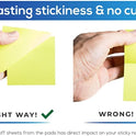 Sticky Notes 3x3 Inch, 6 Bright Color Sticky Pads, 100 Sheets Each, Super Sticky Notes with Strong Adhesive Office Supplies for Desk, School & Daily Planning