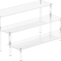 Acrylic Display Risers, 3 Tier Perfume Organizer Stand, Clear Cupcake Stand Holder, Large Shelf Risers for Figures, Dessert Shelves for Party, Display Shelf for Decoration and Organizer