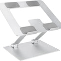 Sturdy and Portable Ergonomic Laptop Stand for Desk, Adjustable Riser, Fits all Laptops and Notebooks up to 17.3 Inch, Silver, 10 x 8.7 x 6 in