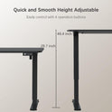 Furmax 55 x 24 Inches Electric Height Adjustable Standing Desk Large Sit Stand Up Desk Home Office Computer Desk Memory Preset with T-Shaped Metal Bracket, Black