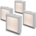 MAZ-TEK Plug in Dimmable Led Night Light with Auto Dusk to Dawn Sensor, Soft Warm White Nightlights for Hallway,Bedroom, Kids Room, Kitchen, Stairway, 4 Pack