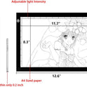 LitEnergy A4 LED Copy Board Light Tracing Box, Adjustable USB Power Artcraft LED Trace Light Pad for Tattoo Transferring, Drawing, Sketching, Animation, Stenciling, Diamond Art Painting Accessories