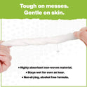 Crocodile Cloth Grill - 80 (15" x 10") Plant-based Cleaning Wipes. Safe on Skin & Multiple Surfaces. Infused with Aloe & Vitamin E. Large, Pre-Moistened & Absorbent.