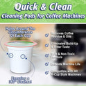 Quick & Clean [6-Pack] Keurig Cleaning Pods - K Cup Cleaner Pod For Keurig - 2.0 Coffee Machine Compatible, Removes Stains, Non-Toxic and Eco-Friendly