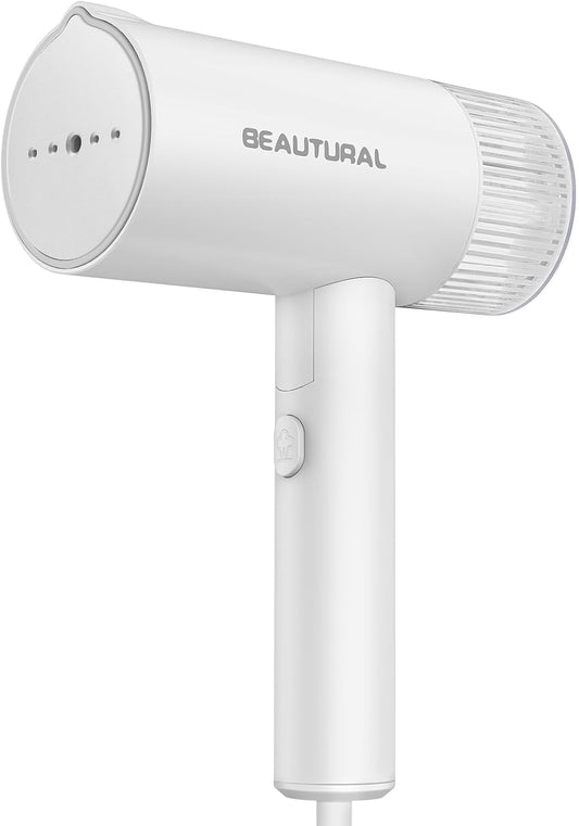 BEAUTURAL Steamer for Clothes, Portable Garment Wrinkle Remover, Fast 30s Heat-up, Foldable and Handheld, 120V Only (Not for 220V Europe)