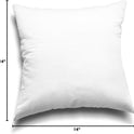 EDOW Throw Pillow Inserts, Set of 4 Lightweight Down Alternative Polyester Pillow, Couch Cushion, Sham Stuffer, Machine Washable. (White, 18x18)