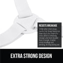 GORILLA GRIP Patent Pending Bed Sheet Holders, Adjustable Elastic Fasteners with Metal Clips, Keep in Place Fitted Bedding Straps, Firm Tight Suspenders for Mattress, US Designed, 4 Pack White