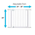 Safety 1st Easy Install Walk-Thru Baby Gate with Door – White, 28” Tall, Fits 29”–38” Doorways