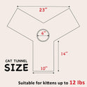 Tempcore Pet Cat Tunnel Tube Cat Toys 3 Way Collapsible, Tunnels for Indoor Cats，Kitty Bored Peek Hole Toy Ball Cat, Puppy, Kitty, Kitten, Rabbit