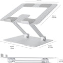 Sturdy and Portable Ergonomic Laptop Stand for Desk, Adjustable Riser, Fits all Laptops and Notebooks up to 17.3 Inch, Silver, 10 x 8.7 x 6 in