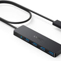 Anker USB Hub 4 Ports, Multiple USB 3.0 Hub, USB Splitter for Laptop, Extender for A Port Laptop, PC, Desktop and More [Charging Not Supported](2ft USB-A)