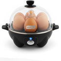 DASH Electric Rapid Egg Cooker for Hard Boiled/Poached/Scrambled Eggs or Omelets with Auto Shut-Off Feature, Black, 7 Egg Capacity