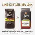 Peet's Coffee, Dark Roast Ground Coffee, Decaffeinated Arabica Coffee - Decaf Major Dickason's Blend 10.5 Ounce Bag