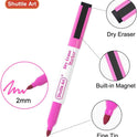 Shuttle Art Magnetic Whiteboard Markers, 20 Pieces Fine Tip and Eraser, Dry Erase Whiteboard Markers, for Writing on Whiteboards, Weekly Planner, Glass for School Office Home