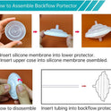 PumpMom-us Breast Pump Parts for Spectra, Replace Duckbill Valves Tubes Backflow Protector Membrane for Spectra S1 S2 9 Plus Breastpumps