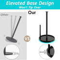 Paper Towel Holder Countertop, Standing Paper Roll Holder with Anti Slip Weighted Base, Stainless Steel Freestanding Paper Towel Holder for Kitchen, Black
