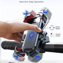 JOYROOM Motorcycle Phone Mount, [1s Auto Lock][100mph Military Anti-Shake] Bike Phone Holder for Bicycle, [10s Quick Install] Handlebar Phone Mount, Compatible with iPhone, Samsung, All Cell Phone
