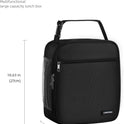 Lunch box Lunch bag for men women Insulated Lunchbox Lunch bags for Work Picnic Travel (Black)