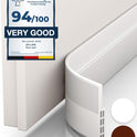 Vellure door draft stoppers for bottom of door - NEW premium door sweep / door seal strip (save energy – installs quickly and easily) door weather stripping, ideal for keeping out cold (1x39" white)