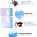 Compression Bags - Travel Essentials 12 Pack Space Saver No Vacuum or Pump Needed Storage Accessorie and Home Packing Organizers (transparent)
