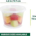 Freshware Food Storage Containers [50 Set] 16 oz Plastic Deli Containers with Lids, Slime, Soup, Meal Prep Containers | BPA Free | Stackable | Leakproof | Microwave/Dishwasher/Freezer Safe