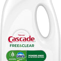 Cascade Free & Clear Dishwasher Detergent Liquid Gel, Dish Detergent, Dishwasher Soap, Lemon, 75oz