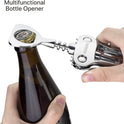 Beneno Wine Opener, Zinc Alloy Premium Wing Corkscrew with Multifunctional Bottles Opener, Sharp Wine Corkscrew with Ergonomic Non-Slip Wing Handle, Silver