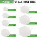 Reusable Silicone Stretch Lids for Food Storage in Fridge - Elastic Heat-Resistant Bowl Covers, Cups, Cans, Jars - Universal Food Grade Lid for Round and Rectangle Containers - Dishwasher Safe -7 Pack