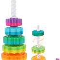 Baby Spinning Stacking Toys for Toddlers 1-3, Rainbow Ring Stacker Montessori Toys for Babies 6-12 Months, 1 2 3 One Year Old Girl Boy Birthday Gifts, Autism Sensory Learning Toy