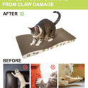 Cat Scratching Board, Corrugate Cat Scratcher for Indoor Cats with Catnip, Cat Scratch Pad with Premium Scratch Textures Design, Cardboard Cat Scratcher with Double-Sided Usability (Pack of 2)