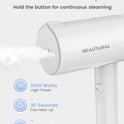 BEAUTURAL Steamer for Clothes, Portable Garment Wrinkle Remover, Fast 30s Heat-up, Foldable and Handheld, 120V Only (Not for 220V Europe)