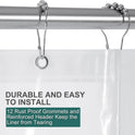 AmazerBath Plastic Shower Curtain Clear Premium PEVA, Clear Shower Curtain Heavy Duty 8G, Weighted Shower Curtains for Bathroom Accessories with 3 Big Stones and 12 Rustproof Grommets, 72x72 Inches