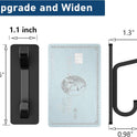 Wall Hooks for Coat and Towel: 13LB Adhesive Door Hanger Stick on, Black 4 Pack