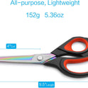 LIVINGO Premium Tailor Scissors Heavy Duty Multi-Purpose Titanium Coating Forged Stainless Steel Sewing Fabric Leather Dressmaking Comfort Grip Shears Professional Crafting (9.5 INCH)