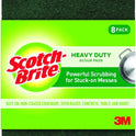 Scotch-Brite Heavy Duty Scouring Pad, Dish Scrubber for Kitchen + Outdoor, 8 Scrub Pads for Uncoated Pots and Pans, Cast Iron Cooktops, Grill Grates, Oven Racks, & BBQ, Durable, Long-Lasting