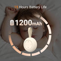 Portable Baby Sound Machine [White Noise for Babies Kids Adults][Timer Function][12 Soothing Sounds][Sleep Soother] 15 Hours Battery Life, Travel,Registry,Gifts,Shower,Clips on Baby Stroller