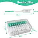 Dental Floss Picks Soft Silicone interdental Brush, Braces Brush, Floss Picks for Teeth, Disposable interdental Brush, Suitable for Cleaning Teeth Health(Green, 160pcs)